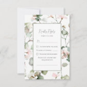 Eucalyptus Watercolour Wedding Response Card 出欠カード (正面)