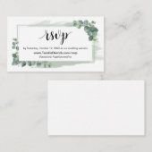 Eucalyptus、Webサイトを通じてRSVP結婚をオンラインで開催 エンクロージャーカード (正面/裏面)