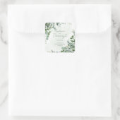 Eucalyptus Wedding Favor Label Sticker 1001A スクエアシール (バッグ)