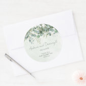 Eucalyptus Wedding Favor Label Sticker 1001A ラウンドシール (封筒)
