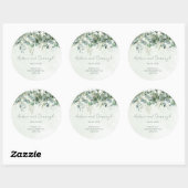Eucalyptus Wedding Favor Label Sticker 1001A ラウンドシール (シート)