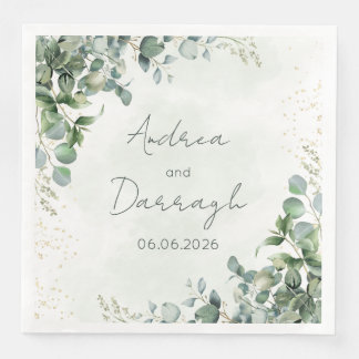 Eucalyptus Wedding Napkins 1001A
