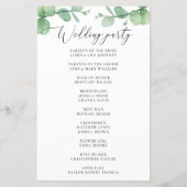 Eucalyptus Wedding Program | Outdoor Botanical  (裏面)