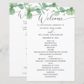Eucalyptus Wedding Program | Outdoor Botanical  (正面/裏面)