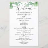 Eucalyptus Wedding Program | Outdoor Botanical  (正面)