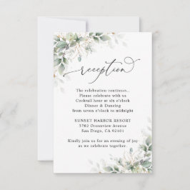 Eucalyptus Wedding Reception Enclosure Cards 出欠カード
