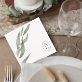 Eucalyptus Wedding Reception Napkins スタンダードカクテルナプキン