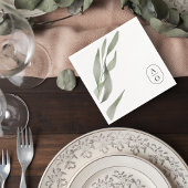 Eucalyptus Wedding Reception Napkins スタンダードカクテルナプキン