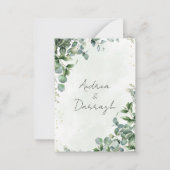 Eucalyptus Wedding RSVP Card 1001 ノートカード (裏面)