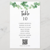 Eucalyptus Wedding Seating Chart QR Code (正面)