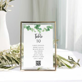 Eucalyptus Wedding Seating Chart QR Code
