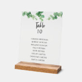 Eucalyptus Wedding Seating Chart Table Elegant アクリルサイン (傾斜)