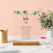 Eucalyptus Wedding Seating Chart Table Elegant アクリルサイン (ウェディング)