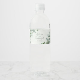 Eucalyptus Wedding Water Bottle Label 1001A ペットボトルラベル