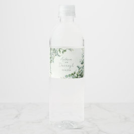 Eucalyptus Wedding Water Bottle Label 1001A ペットボトルラベル
