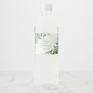 Eucalyptus Wedding Water Bottle Label 1001A ペットボトルラベル