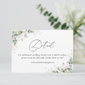 Eucalyptus Wedding Website QR Code Details  エンクロージャーカード (スタンド正面)