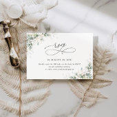 Eucalyptus Wedding Website QR Code RSVP Card