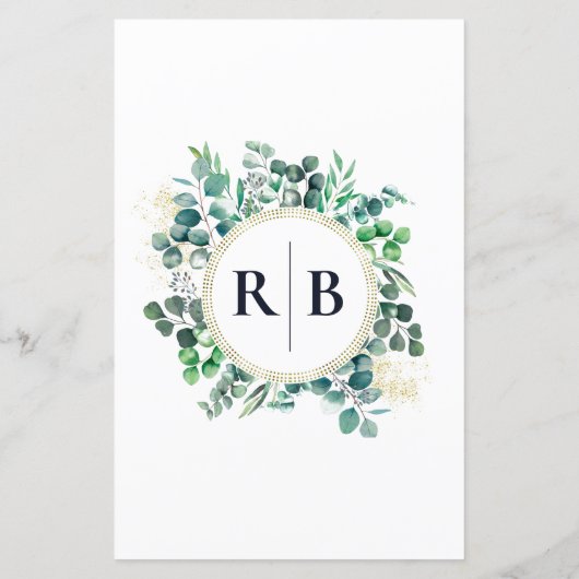 Eucalyptus Wedding Welcome Bag Letter (裏面)