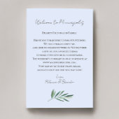 Eucalyptus Wedding Welcome Bag Letter