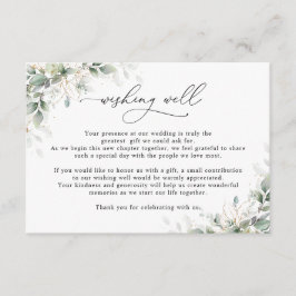 Eucalyptus Wedding Wishing Well Card エンクロージャーカード