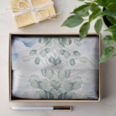 Eucalyptus & White Christmas Poinsettias Faux Foil 薄葉紙 (ギフト)