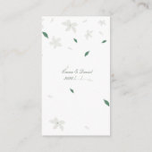 Eucalyptus & White Florals Botanical Wedding  エンクロージャーカード (裏面)