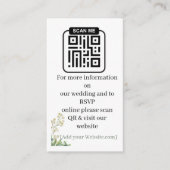 Eucalyptus & White Florals Botanical Wedding  エンクロージャーカード (正面)