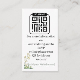 Eucalyptus & White Florals Botanical Wedding  エンクロージャーカード