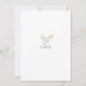 Eucalyptus & White Florals Botanical Wedding セーブザデート (裏面)