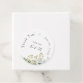 Eucalyptus & White Florals Botanical Wedding  フェイバータグ (インサイチュ)