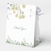 Eucalyptus & White Florals Botanical Wedding  フェイバーボックス (裏面サイド)