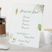 Eucalyptus & White Florals Botanical Wedding 台座サイン (インサイチュ)