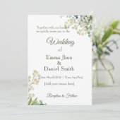 Eucalyptus & White Florals Botanical Wedding  招待状 (スタンド正面)