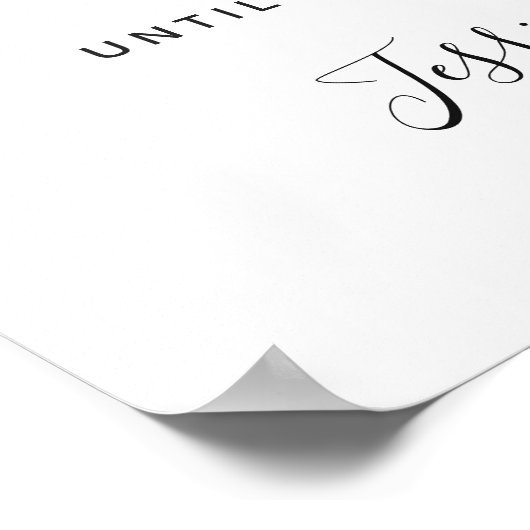 Eucalyptus White Roses Unplugged Wedding Ceremony ポスター (角)