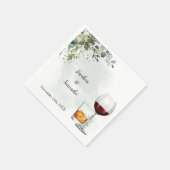 Eucalyptus Wine & Bourbon Wedding スタンダードカクテルナプキン (角)