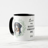 Eucalyptus Wreath Bernese Mountain Dog Monogram マグカップ (正面左)
