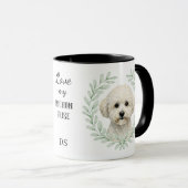Eucalyptus Wreath Bichon Frise Dog Monogram マグカップ (正面右)