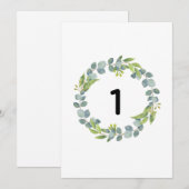 Eucalyptus Wreath Botanical Wedding Table Number C (正面/裏面)