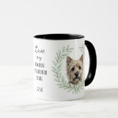 Eucalyptus Wreath Cairn Terrier Dog Monogram マグカップ (正面右)