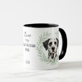 Eucalyptus Wreath Dalmatian Dog Monogram マグカップ (正面右)
