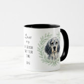 Eucalyptus Wreath English Setter Dog Monogram マグカップ (正面右)