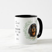 Eucalyptus Wreath Gordon Setter Dog Monogram マグカップ (正面右)