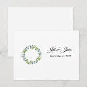 Eucalyptus Wreath Landscape Wedding Guest Book ポストカード (正面/裏面)
