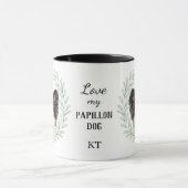 Eucalyptus Wreath Papillon Monogram マグカップ (中央)