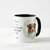 Eucalyptus Wreath Red Merle Aussie Monogram マグカップ (正面右)