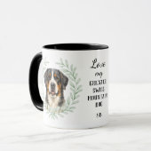 Eucalyptus Wreath Swiss Mountain Dog Monogram マグカップ (正面左)