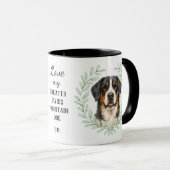 Eucalyptus Wreath Swiss Mountain Dog Monogram マグカップ (正面右)