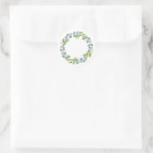 Eucalyptus Wreath Wedding Envelope Seals-Set Of 20 ラウンドシール (バッグ)