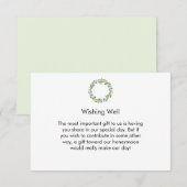 Eucalyptus Wreath Wedding Honeymoon Fund Card (正面/裏面)